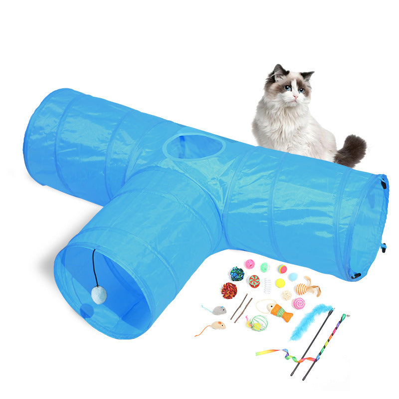 Nouveau Tunnel pour chat pliable chemin d'escalade pour animaux