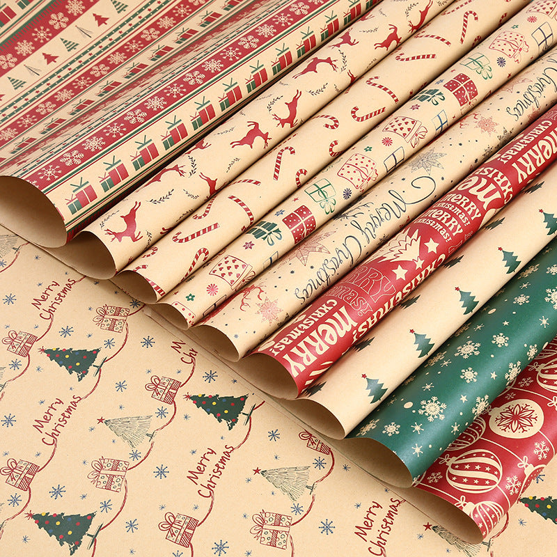 Papier d'emballage épais pour cadeaux de Noël