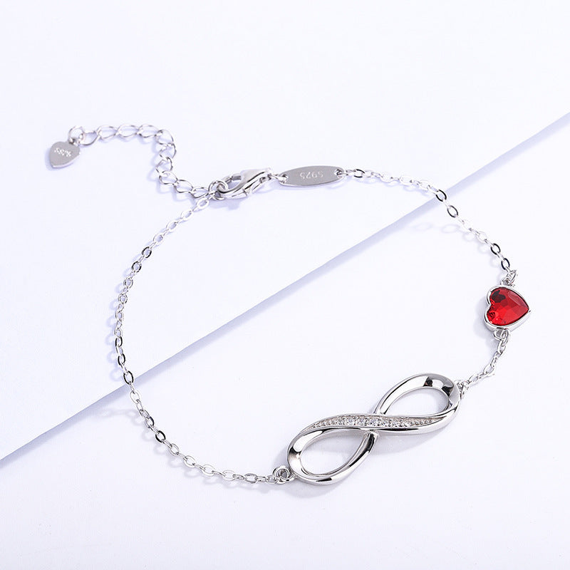 Bracelet Infini Mode Femme En Forme De Coeur
