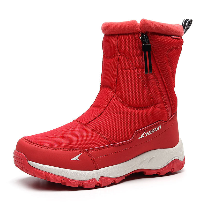 Bottes de neige épaisses pour Couple, chaussures chaudes en polaire pour la marche en plein air et l'escalade, hiver