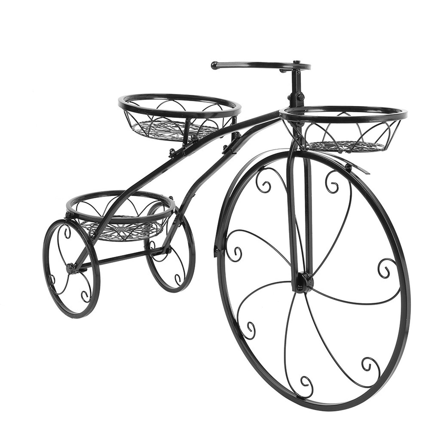 Support de chariot de Pot de fleur de support de plante de Tricycle idéal pour le jardin et le Patio de maison