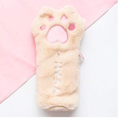 Lindo bolso con forma de pata de gato de peluche