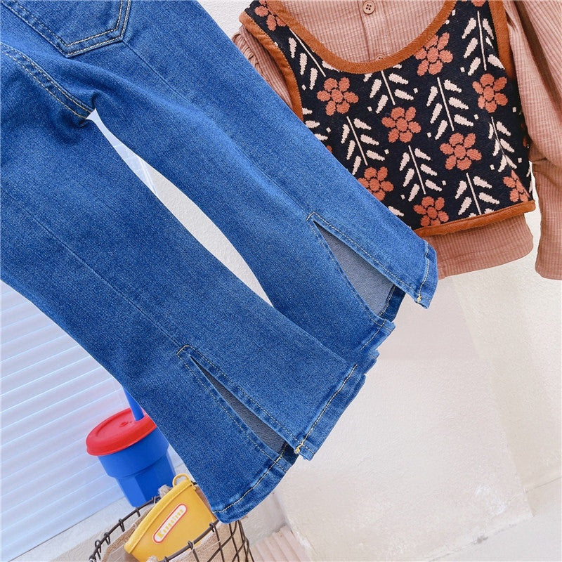 Nouvelle robe d'automne à cloche pour filles