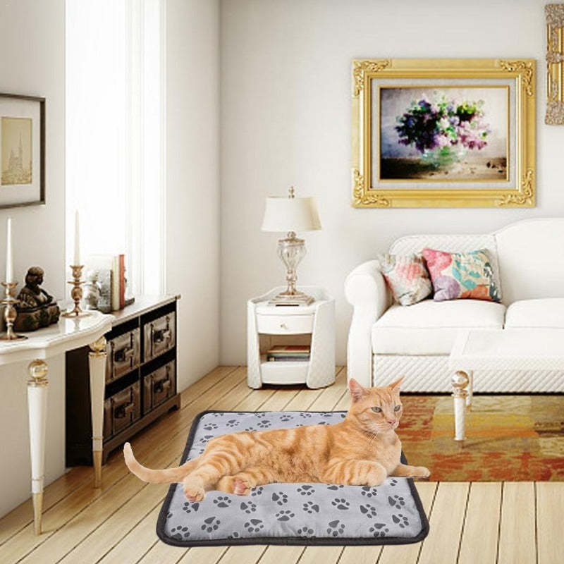 Coussin chauffant pour animaux de compagnie pour chien chat tapis chauffant intérieur électrique étanche chien coussin chauffant avec cordon résistant à la mastication hiver couverture pour animaux de compagnie plus chaud