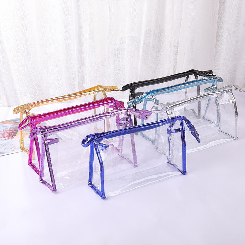 Sac de rangement de grande capacité de mode de lavage portatif de maquillage Transparent imperméable de PVC
