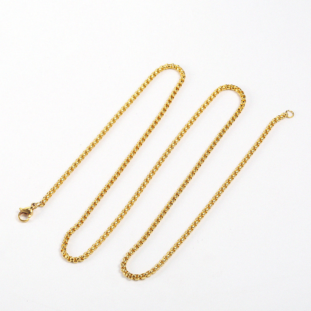 Collier en acier inoxydable simple et polyvalent
