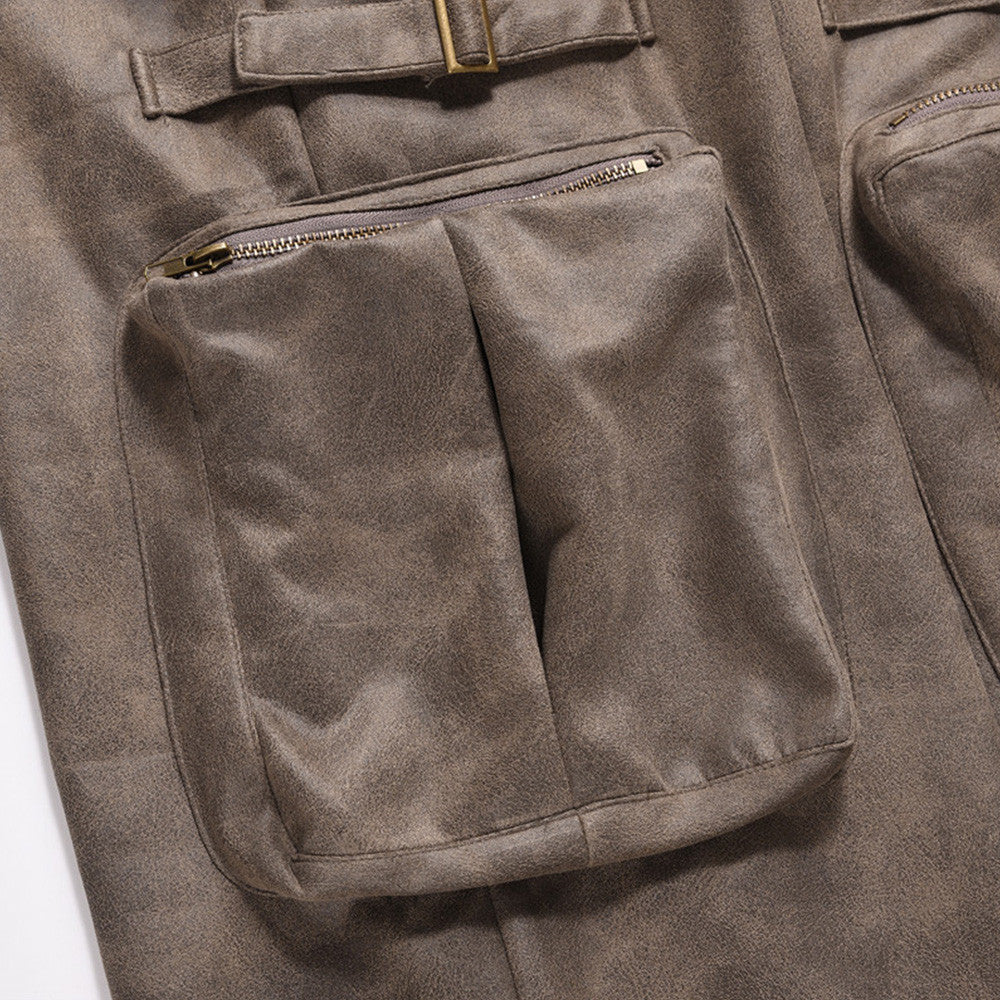 American Retro Mechanical Style Multi-pocket Cargo Pants