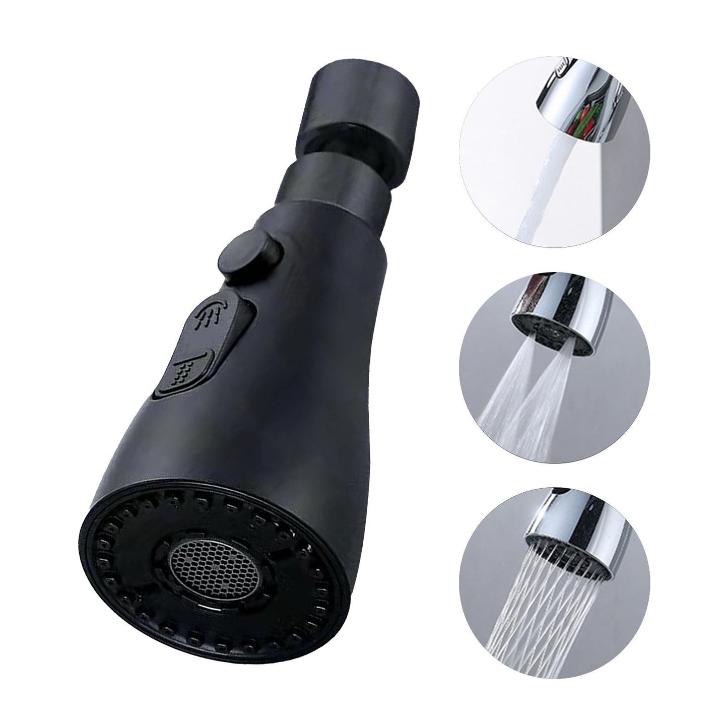 Pulvérisateur de robinet pressurisé universel, anti-éclaboussures, robinet d'eau rotatif à 360 degrés, trois stalles, économie d'eau, adaptateur de buse de robinet