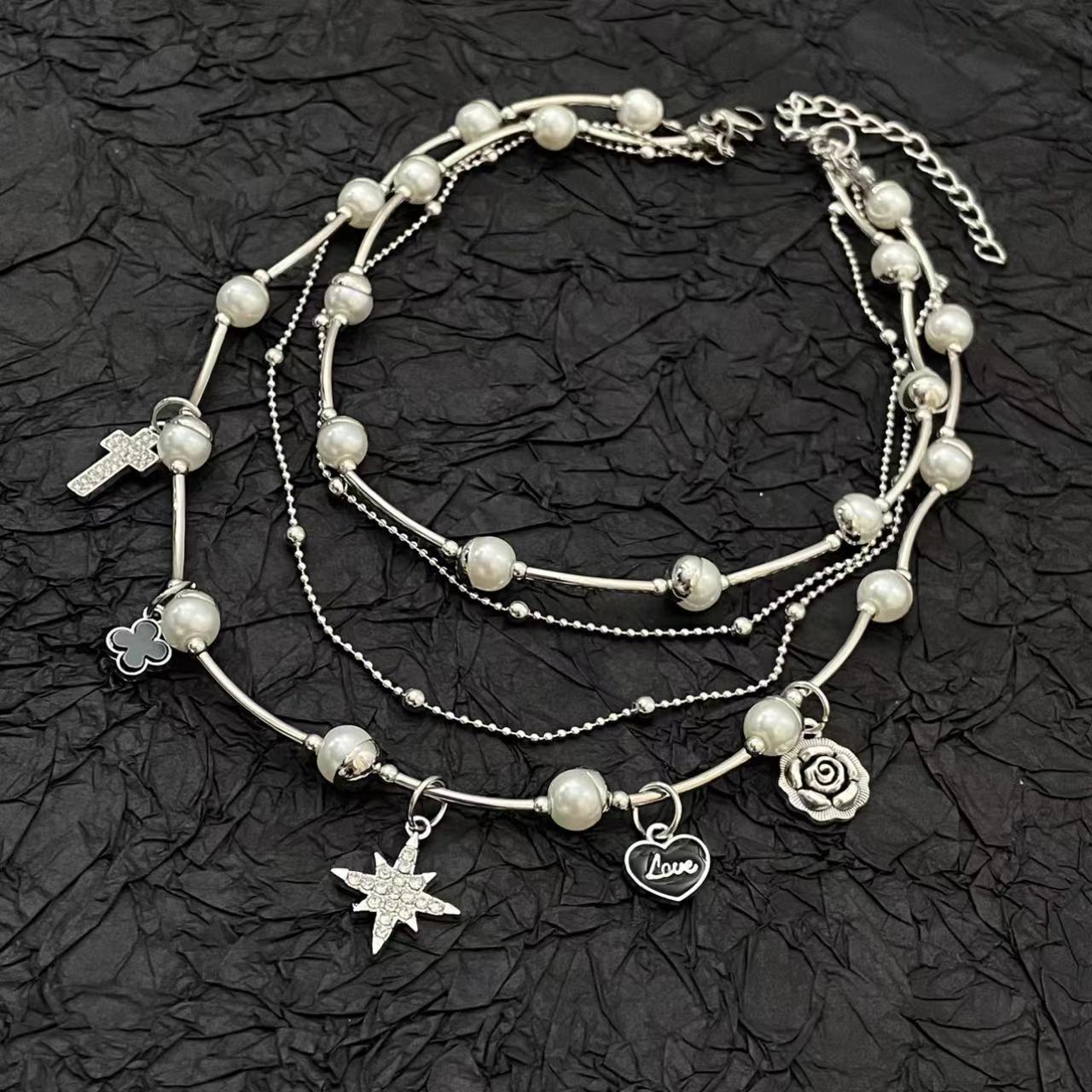 New Multi-layer Chain Eight Awn Star Necklace For Women