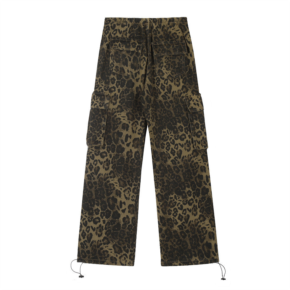 Leopard Print Tooling Straight-leg Trousers Men