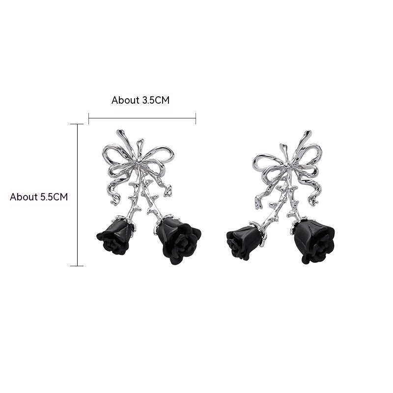 Collar original de rosa con goteo de aceite de mariposa para mujer