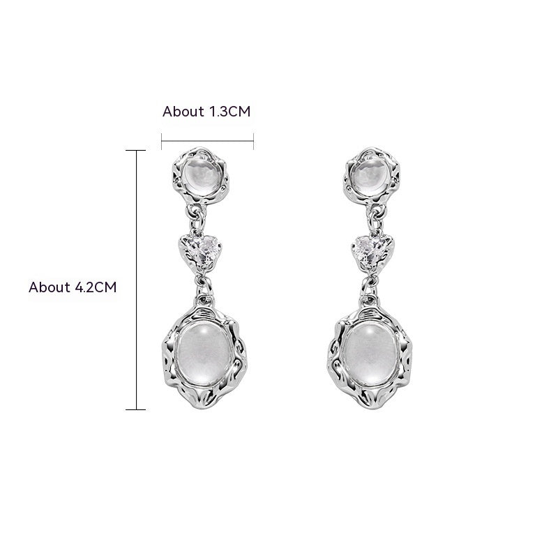 Original Transparent Egg Surface Long Earrings For Women