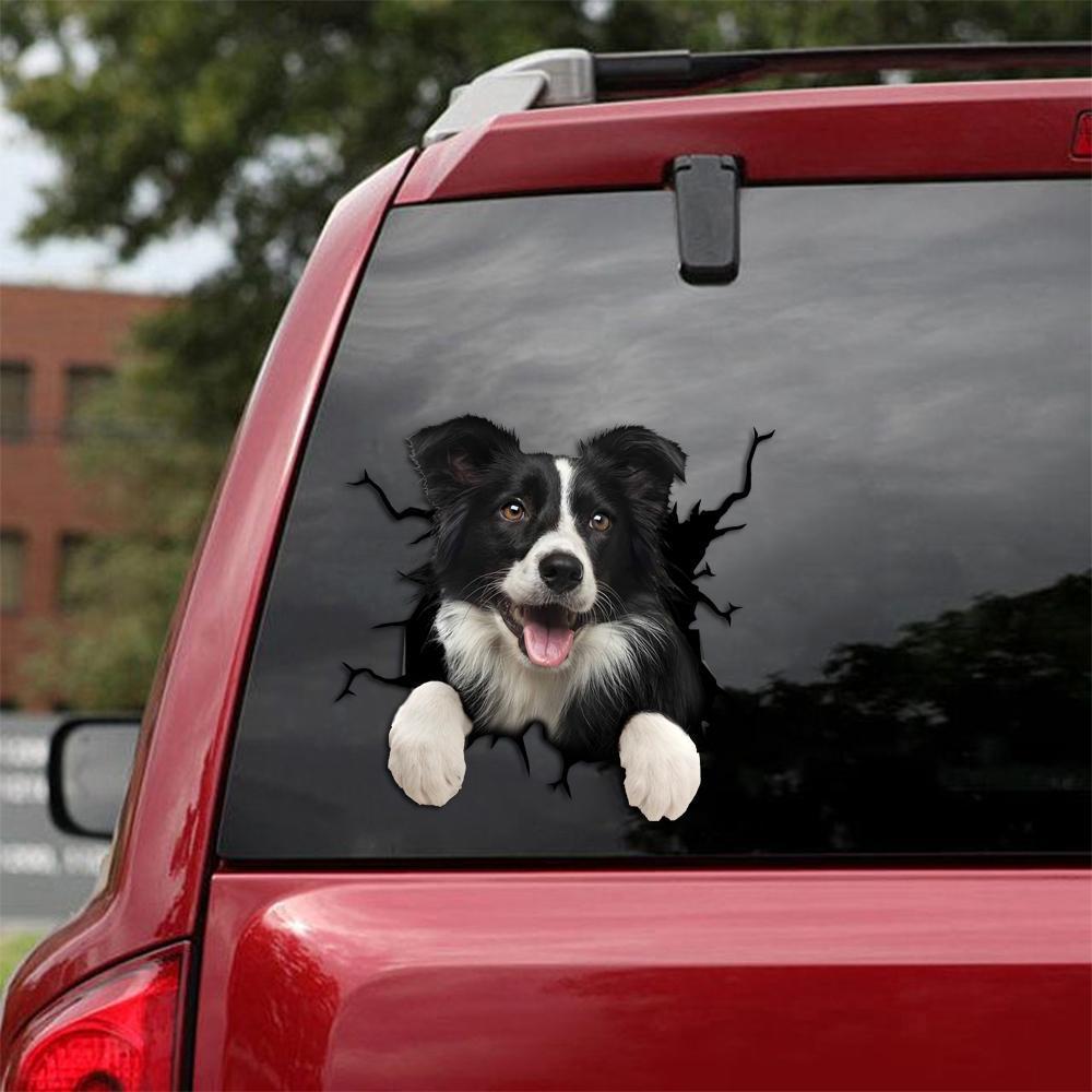 Autocollant de carrosserie Rottweiler souriant, autocollant de fenêtre de voiture, réfléchissant et imperméable