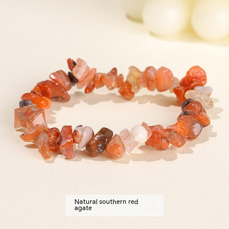 Natural Crystal Gravel Agate Aventurine Irregular Bracelet