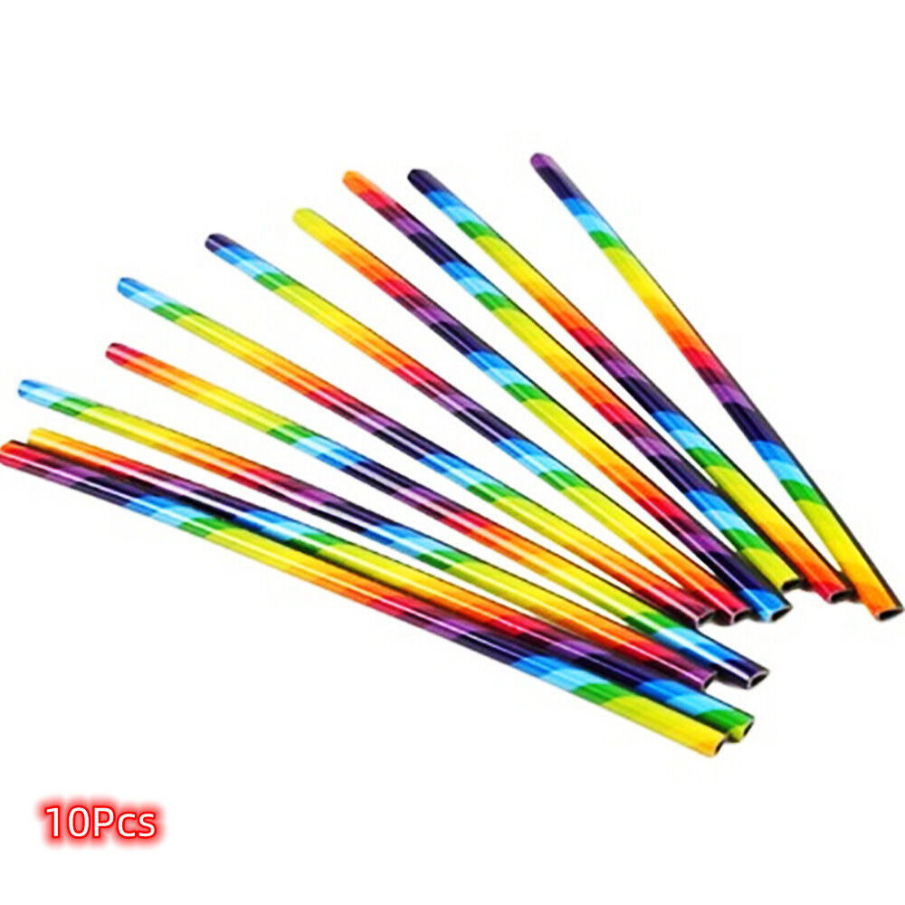 Nouveau 10 pièces voiture intérieur climatiseur sortie d'aération décoration rayures couverture arc-en-ciel