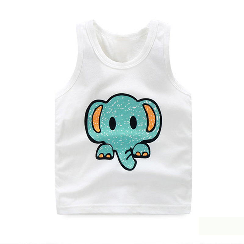 Enfants de dessin animé en impression de gilet