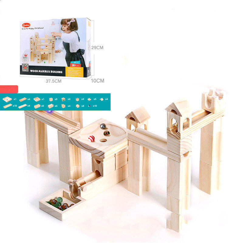 Bloques de apilamiento de arcoíris de madera, juguetes creativos coloridos de aprendizaje y construcción educativa