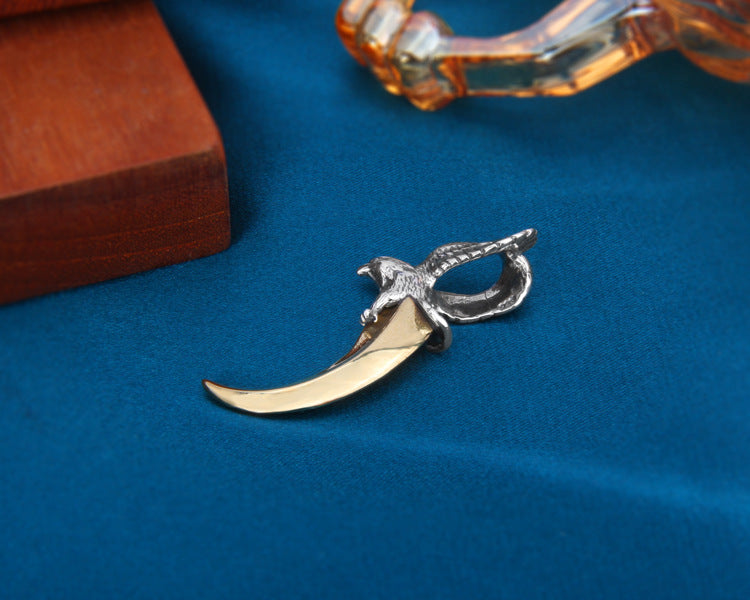 S925 Sterling Silver Eagle Claw Pendant Punk