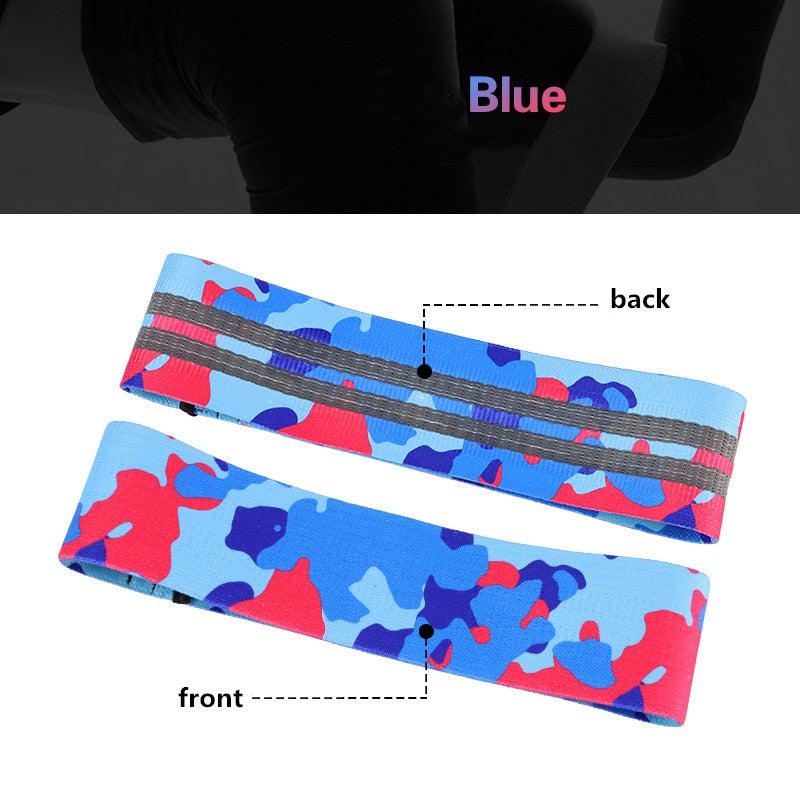 Bande de résistance de couleur camouflage de yoga antidérapante