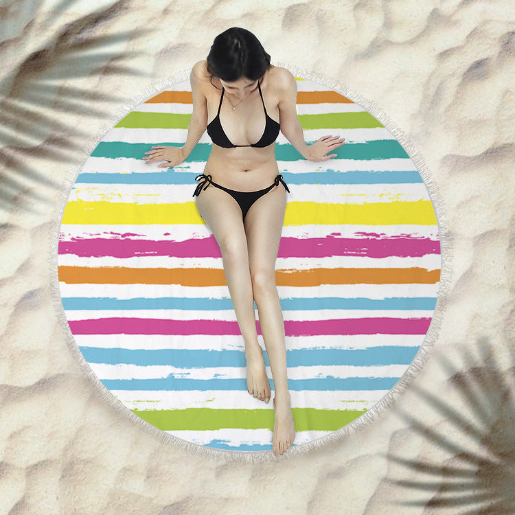 Serviette de plage à franges serviette de bain ronde serviette de plage