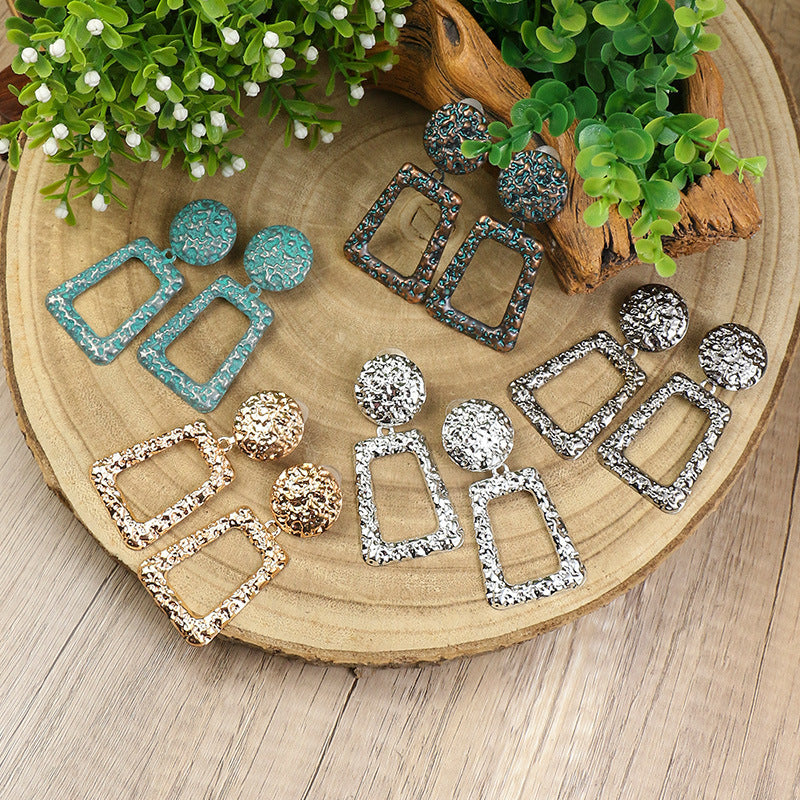 Boucles d'oreilles géométriques à la mode pour femmes