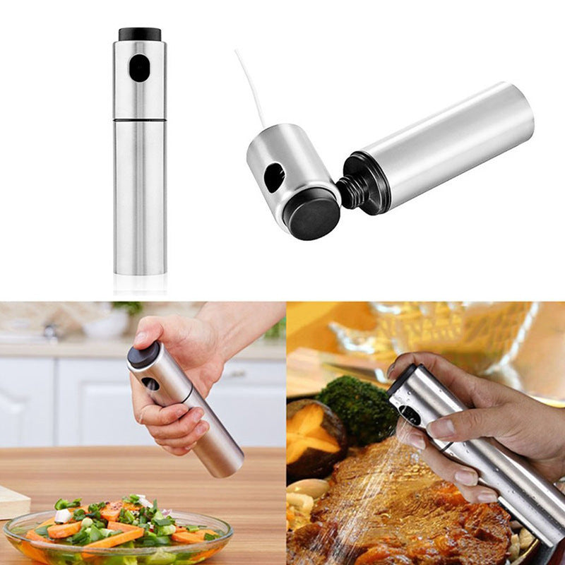 Lata de aceite en aerosol para cocinar de acero inoxidable