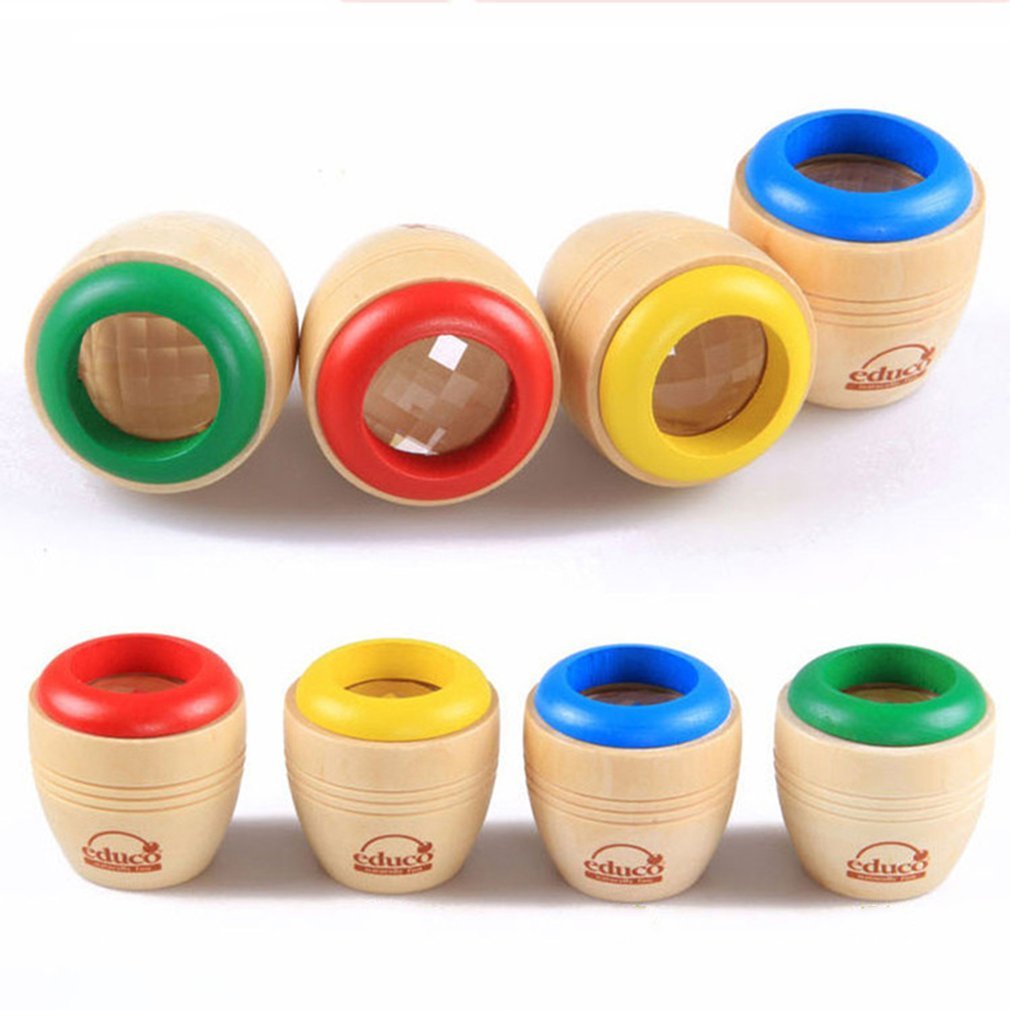 Kaléidoscope magique en bois, effet intéressant, Puzzle d'apprentissage éducatif, jouet pour bébés et enfants 
