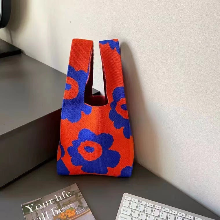 Sacs à main brodés de fleurs, sac de Shopping de loisirs pour dames, réutilisable pour étudiant