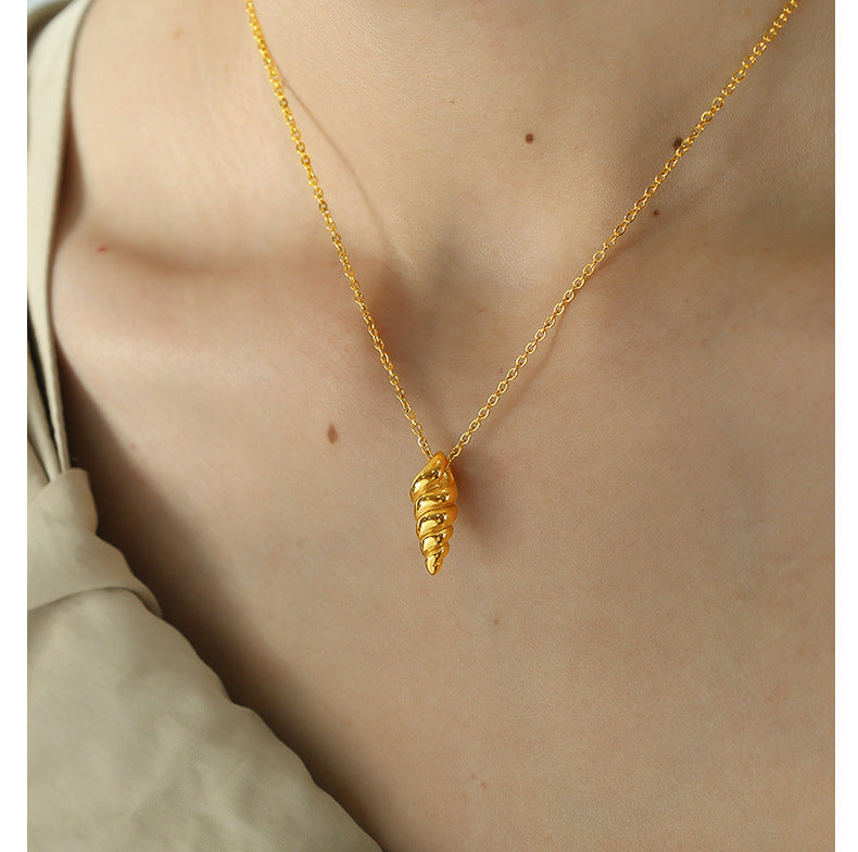 Niche Design Thread Necklace Women's Light Luxury Non-fading Titanium Steel Clavicle Chain