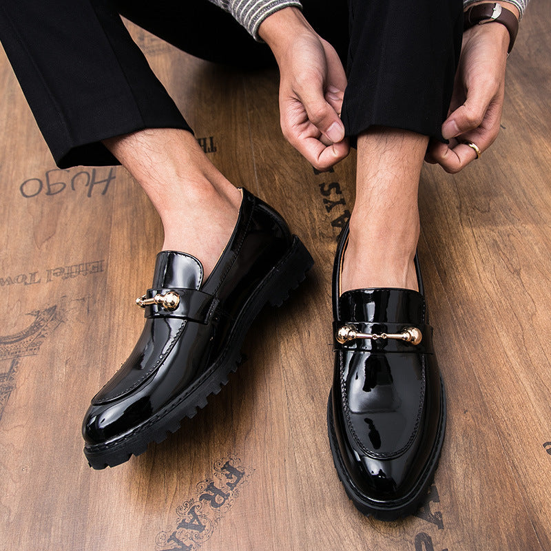 Zapatos de cuero casuales británicos para hombres