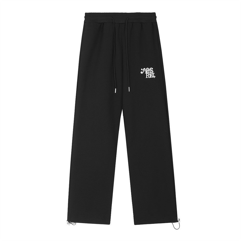 Men's Loose Wide-leg Mopping Drawstring Sweatpants