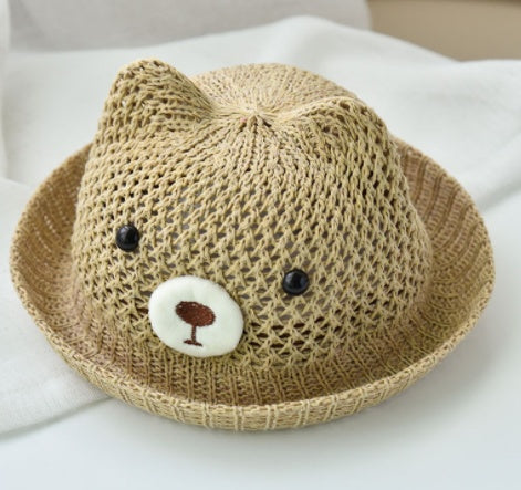 Chapeau de voyage de plage d'été, chapeau de paille pour bébé fille