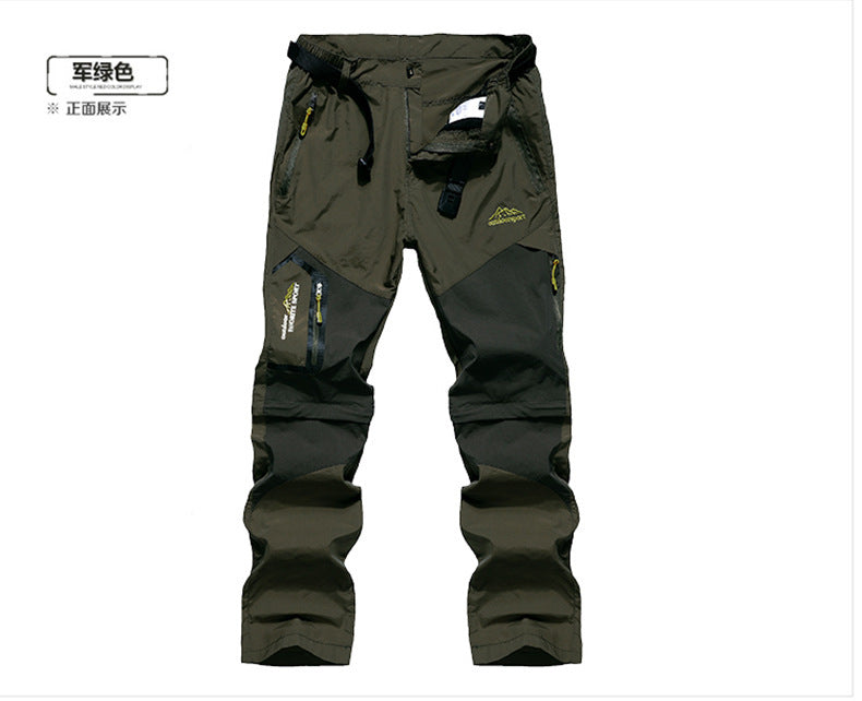 Pantalon de randonnée extensible à séchage rapide, deux shorts détachables, été