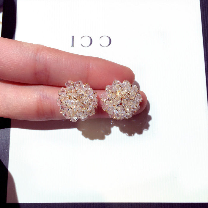 Boucles d'oreilles sauvages élégantes en cristal pour femmes