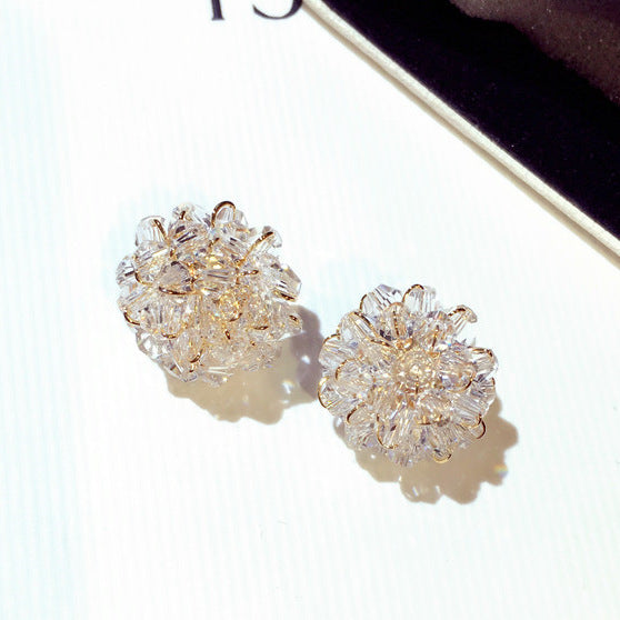 Boucles d'oreilles sauvages élégantes en cristal pour femmes