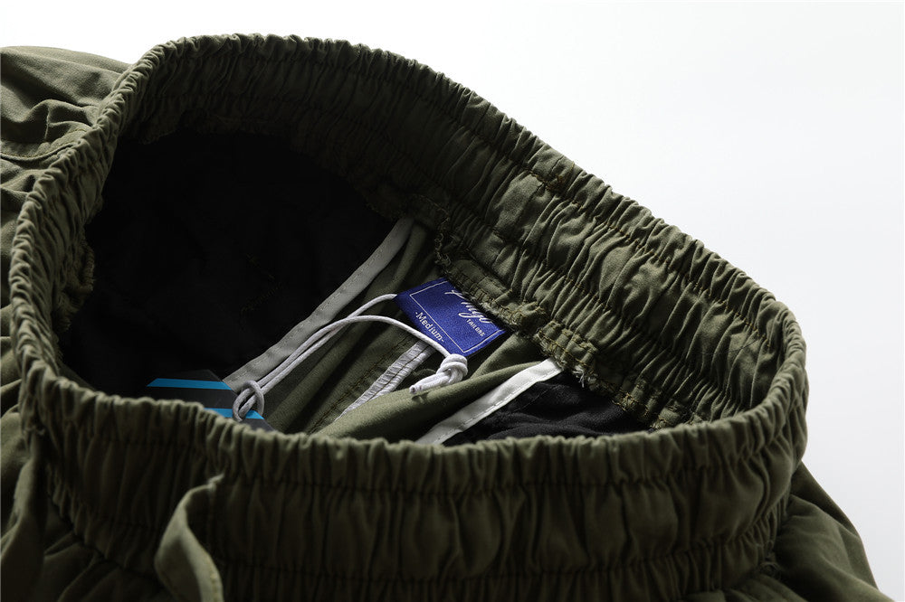 Men's Elastic Waist Drawstring Ankle Banded Pants
