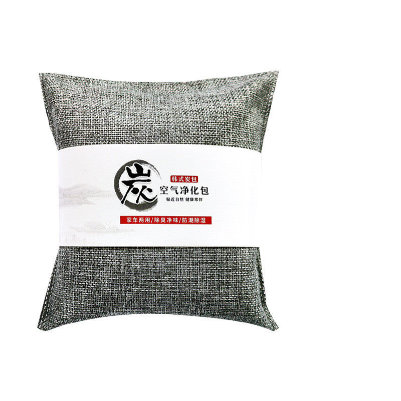 Car 500g Burlap Large Bamboo Charcoal Bag Car Deodorant