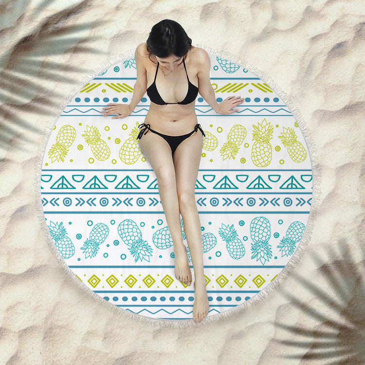 Serviette de plage à franges serviette de bain ronde serviette de plage