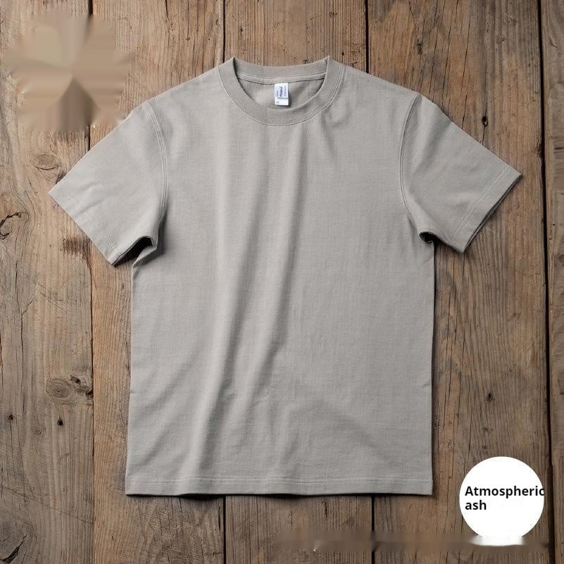 Unisex Thickened Heavy Pullover Japanese Short Sleeve Loose