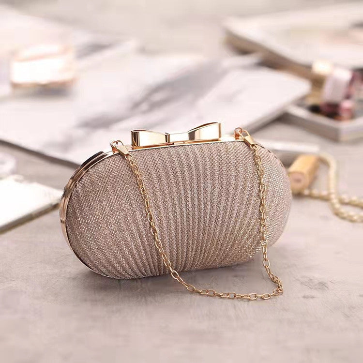Sac de dîner plissé à la mode en forme d'œuf d'oie et de papillon