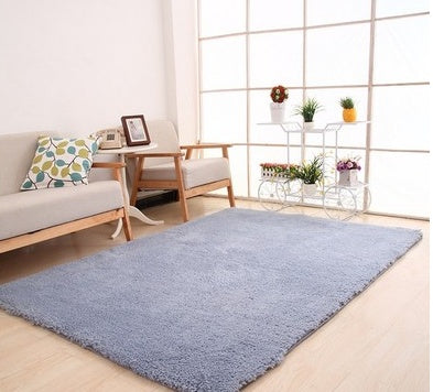 Alfombra para sala de estar, alfombra sólida y esponjosa, decoración suave para el hogar, alfombra de felpa blanca, alfombras para dormitorio, cocina, Tapete de alfombra blanca