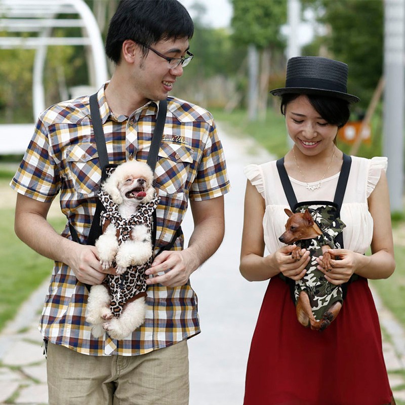 Salir Bolsa portátil para mascotas con hombro en el pecho Bolsa para mascotas de viaje transpirable