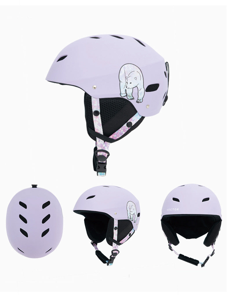 Casco protector de esquí para niños.