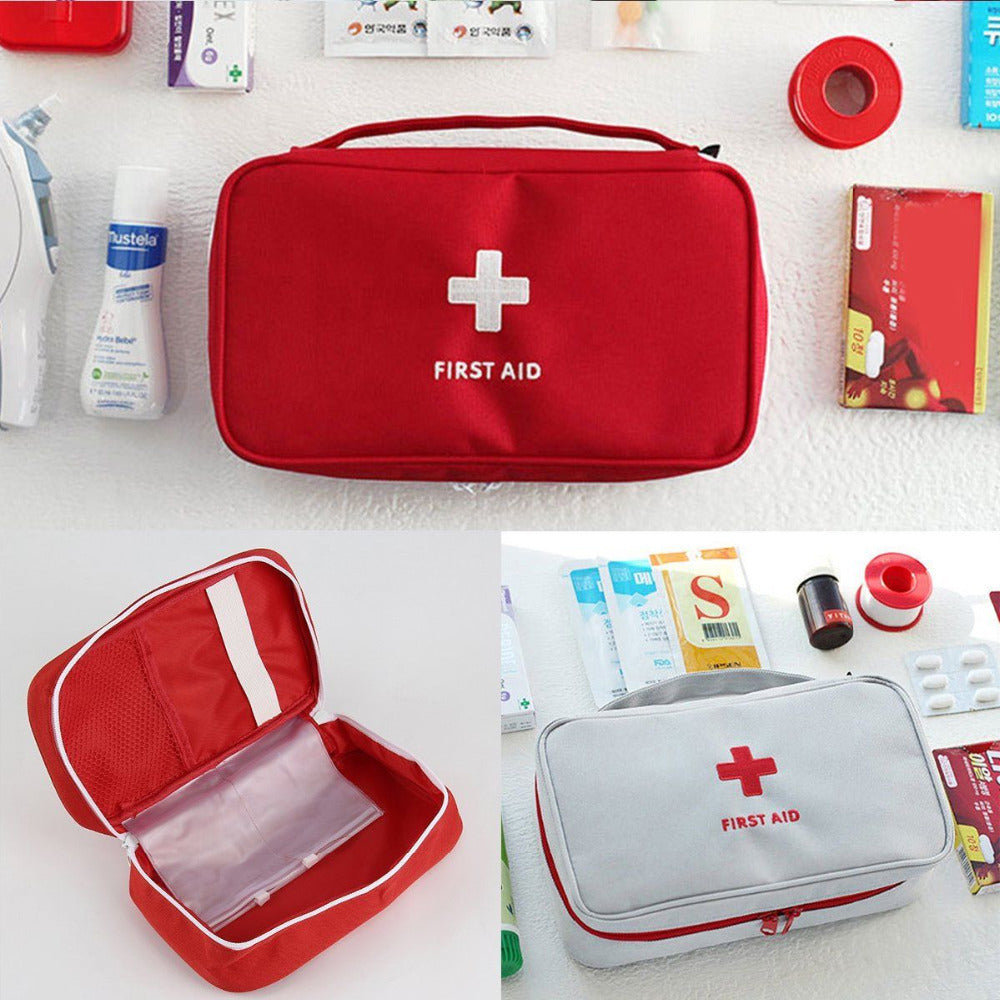 Vide Grande trousse de premiers secours Médicaments Camping en plein air Survie Sac à main Kits d'urgence Voyage Sac médical Sac de rangement portable Rouge