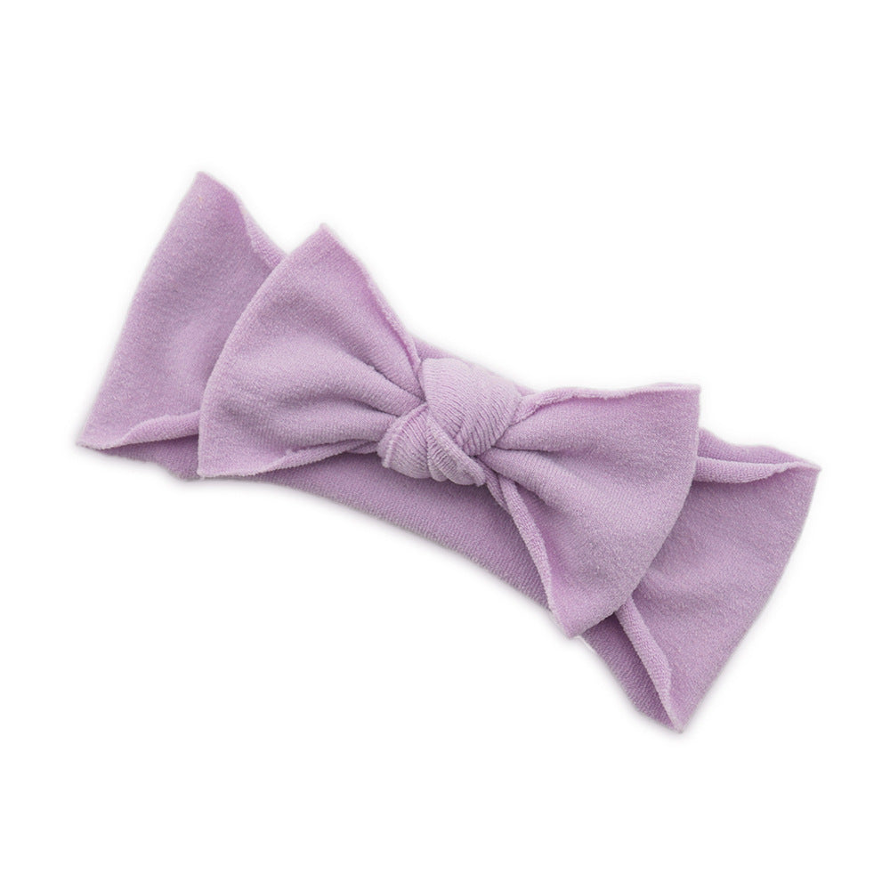 Accessoires pour cheveux de bébé, bandeau noué de couleur unie