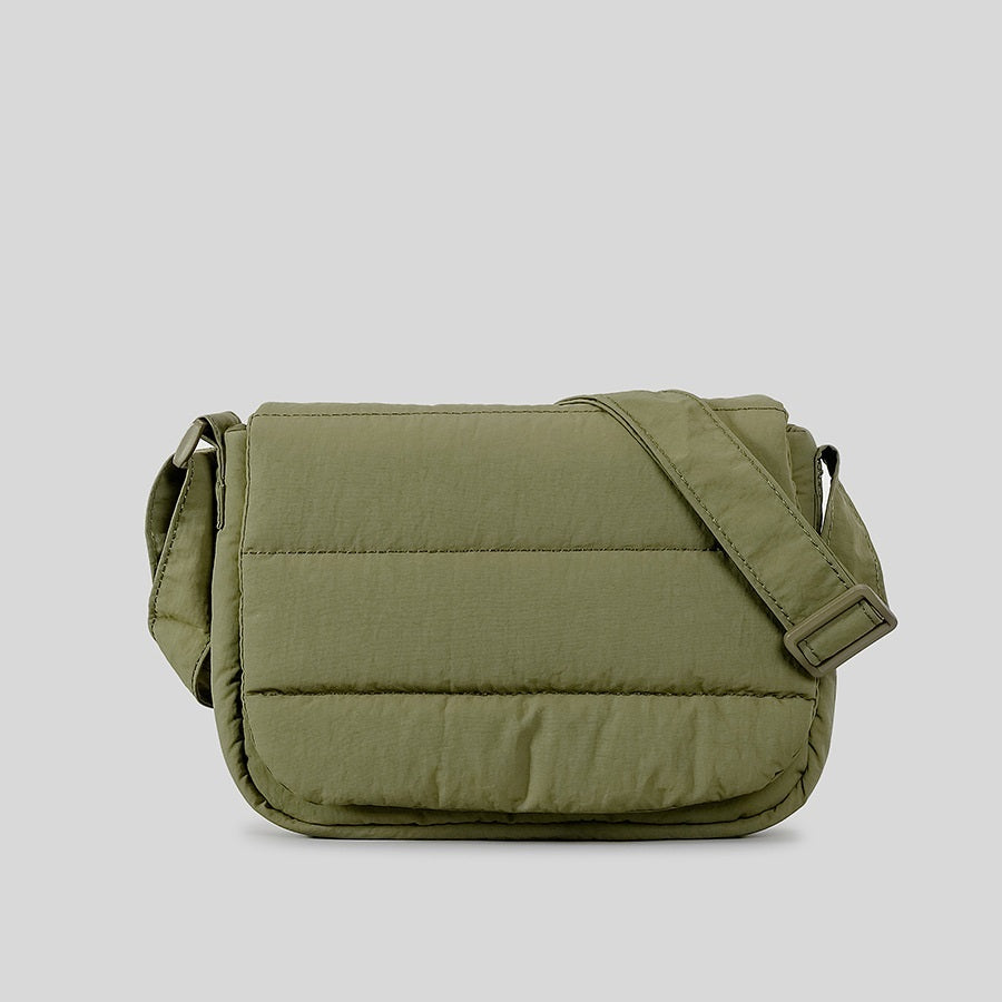 Sac à bandoulière matelassé à large bandoulière, à rabat simple et léger, Design d'intérêt particulier