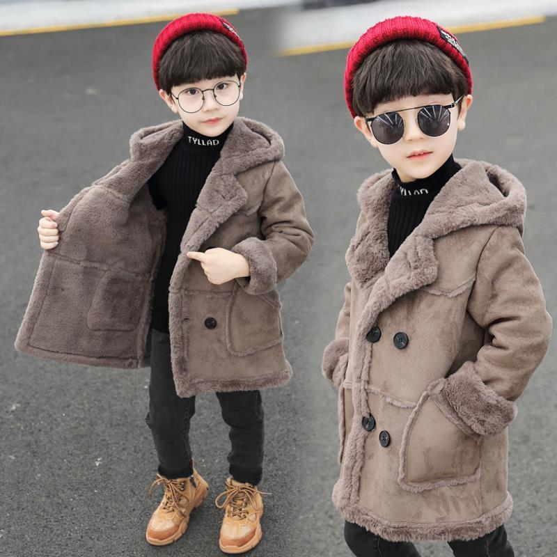 Trench-coat rembourré en daim pour garçons