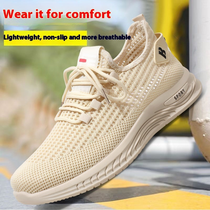 Pijamas de ocio de verano para hombres Zapatos de malla con fondo suave