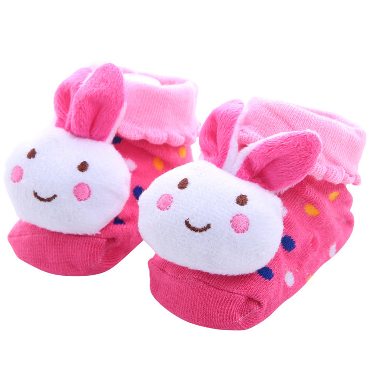 Chaussettes antidérapantes tridimensionnelles pour bébé, dessin animé, pour nouveau-né, poupée, vente en gros