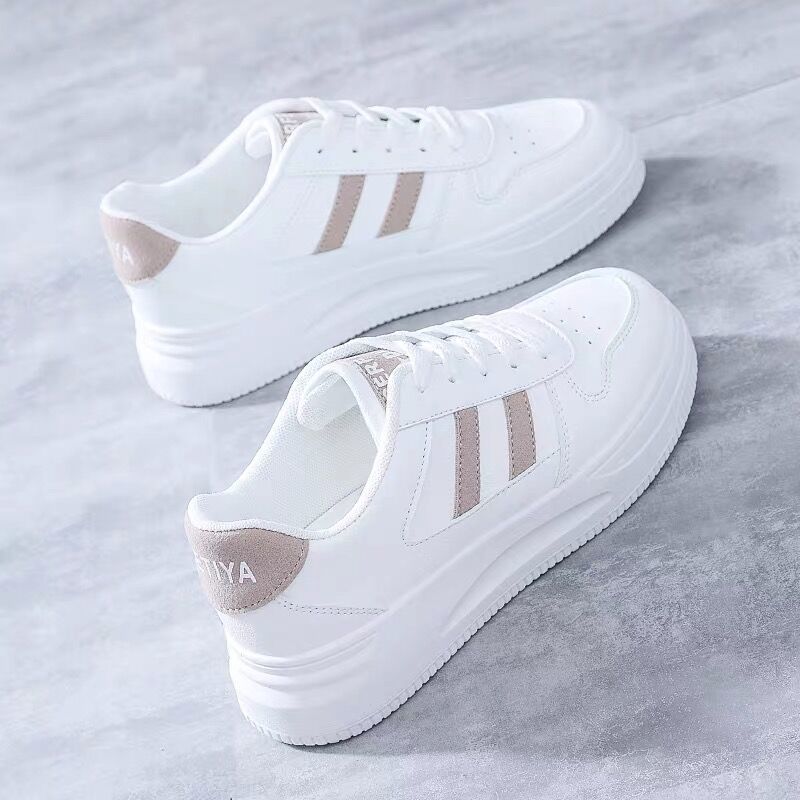 Baskets de sport décontractées en cuir pour femmes, baskets d'été blanches assorties avec tout, célébrité d'internet